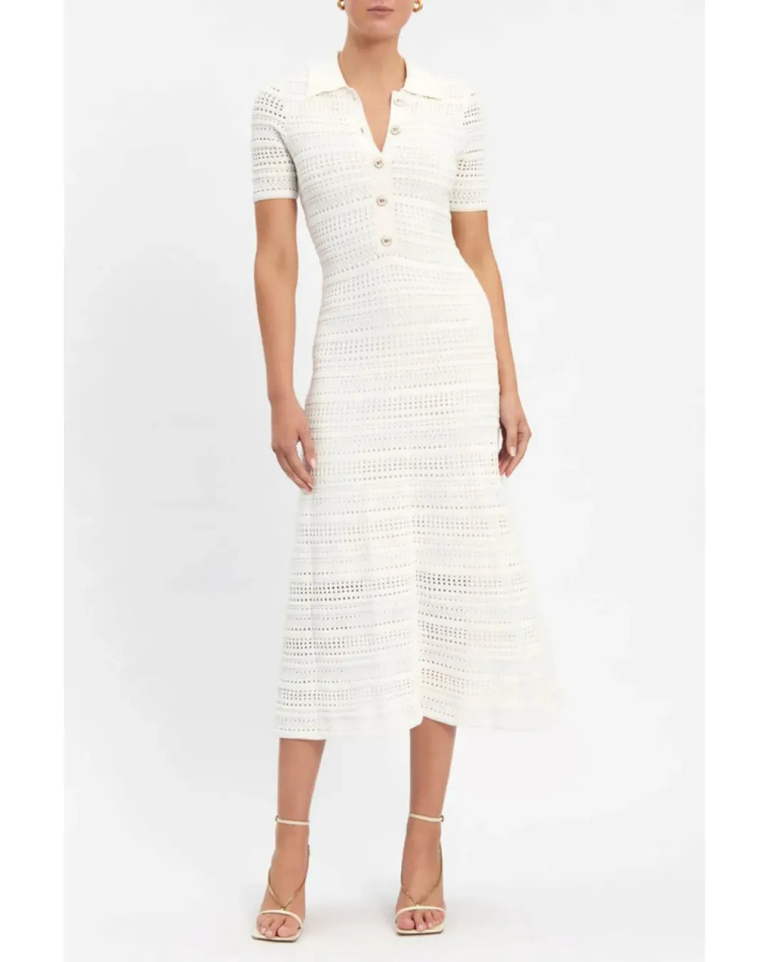 Rebecca Vallance Magnolia Knit Dress White Size S / AU 8 for rent on The Volte - main image