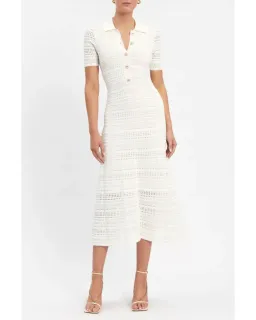 Rebecca Vallance Magnolia Knit Dress White Size S / AU 8 for rent on The Volte - image 1