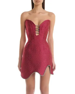 Eliya The Label Lotus Mini Dress Burgundy Size M / AU 10 for rent on The Volte - image 4