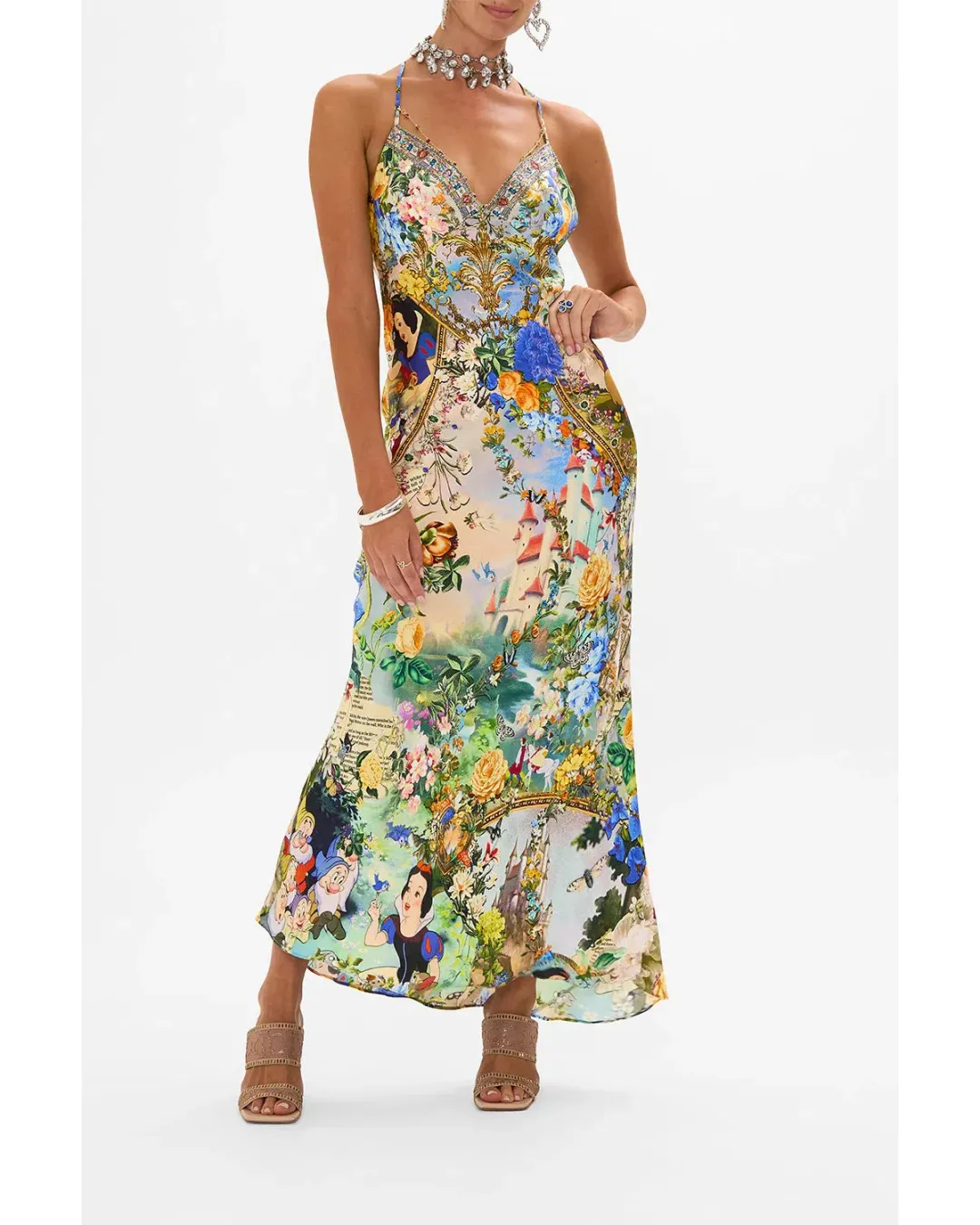 Camilla Chain Detail Slip Dress Multi Size 8 for rent on The Volte - main image