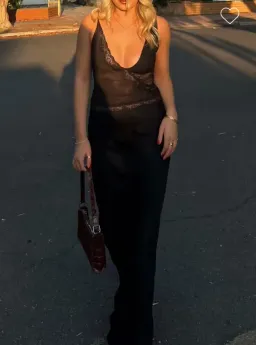 Bec & Bridge Abrielle Lace Maxi Dress in Black Size AU 6 for rent on The Volte - image 4