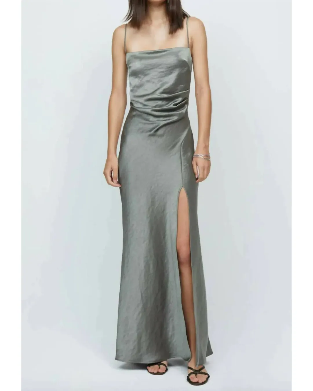 Bec & Bridge Nadia Maxi Dress Dark Olive Size AU 8  for rent on The Volte - main image
