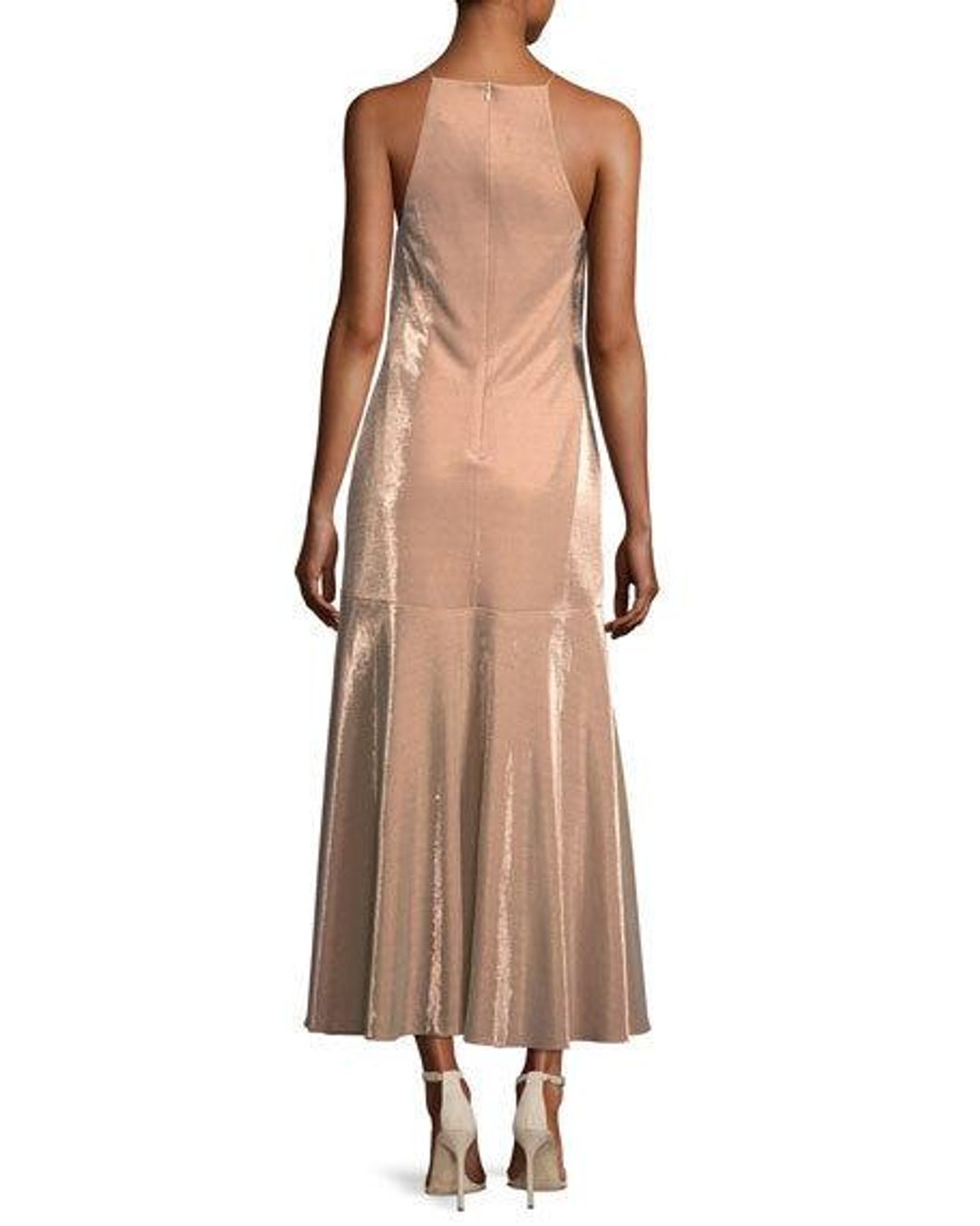 Camilla & Marc Opasidy Halter Neck Dress Pink Size 10 for rent on The Volte - main image