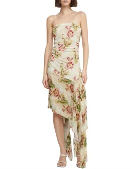 Bec & Bridge Monette Asym Strapless Maxi Dress Floral Size 6 for rent on The Volte - image 1
