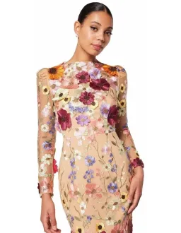 Elliatt Shannon 3D Floral Midi Dress In Pink Size 8  for rent on The Volte - image 4