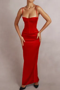 House of CB Shani Dress Red Size XS /Au 6  for rent on The Volte - image 2