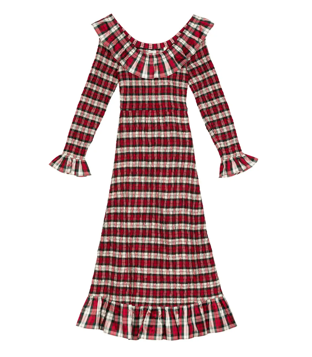 Doen Rosabelle Tartan Long Sleeve Dress Print Size 10  for rent on The Volte - main image