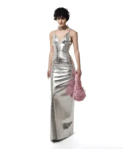 Lado Bokuchava Tower Dress Silver Size 10 for rent on The Volte - image 1