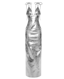 Lado Bokuchava Tower Dress Silver Size 10 for rent on The Volte - image 2