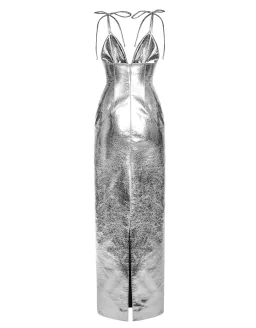 Lado Bokuchava Tower Dress Silver Size 10 for rent on The Volte - image 3