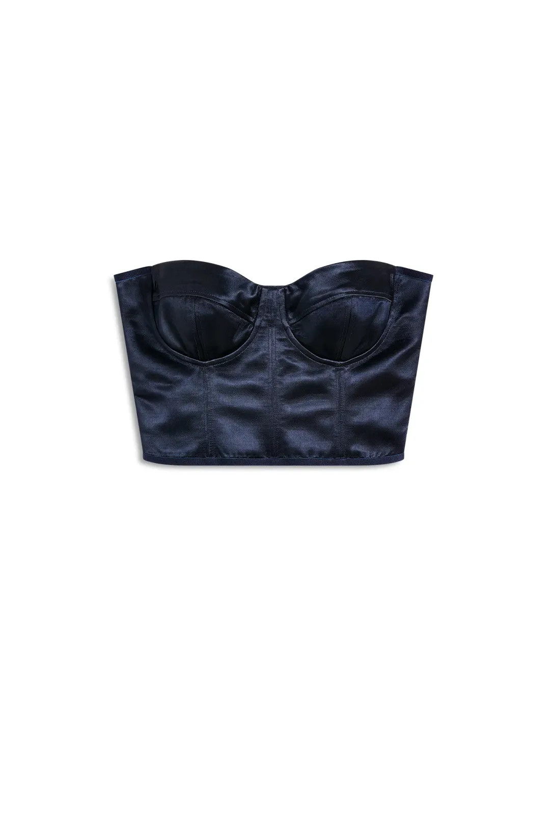 Scanlan Theodore French Satin Bustier Navy Size 6 for rent on The Volte - main image