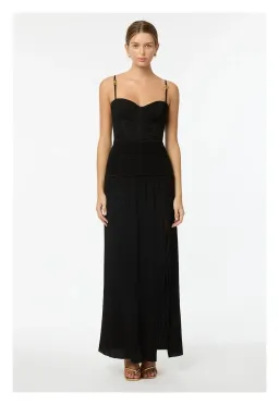 Manning Cartell Double Time Pleat Maxi Dress Black Size 12 for rent on The Volte - image 1