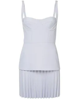 Dion Lee Bustier Pleated Mini Dress Pastel Purple Size 8 for rent on The Volte - image 4