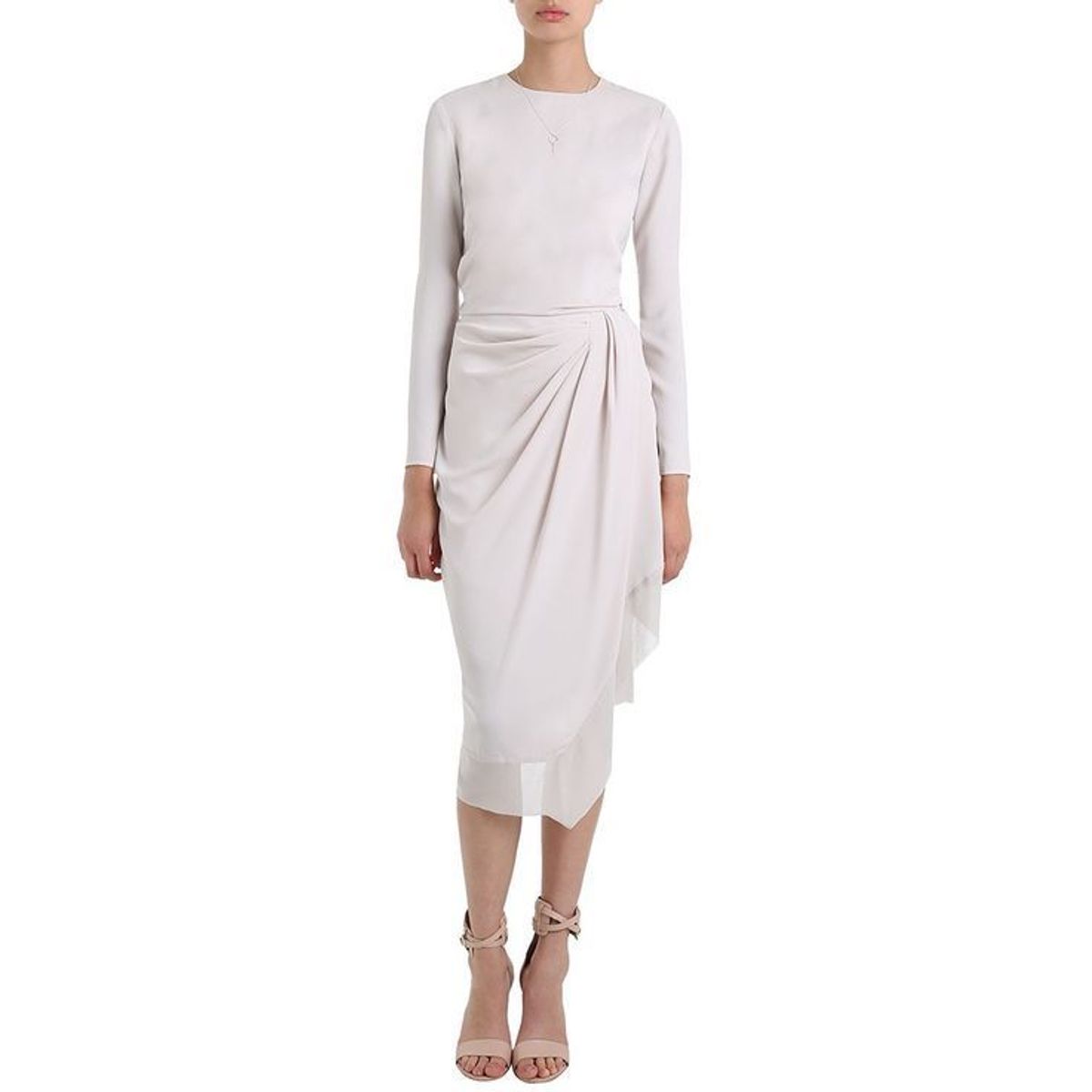 Zimmermann Asymmetric Drape Dress Grey Size 8 for rent on The Volte - main image