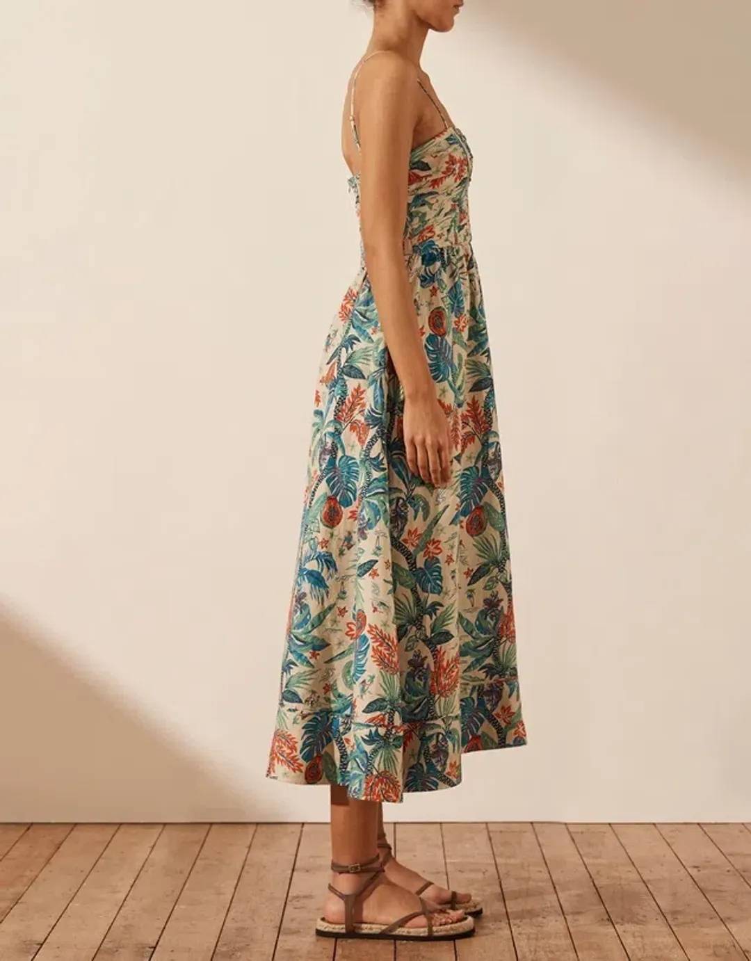 Shona Joy Mahalo Ruched Panel Midi Dress; size 12  for rent on The Volte - main image