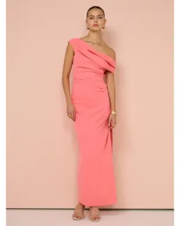 Sofia The Label Alexis Off Shoulder Gown Watermelon Size AU 8 for rent on The Volte - image 1