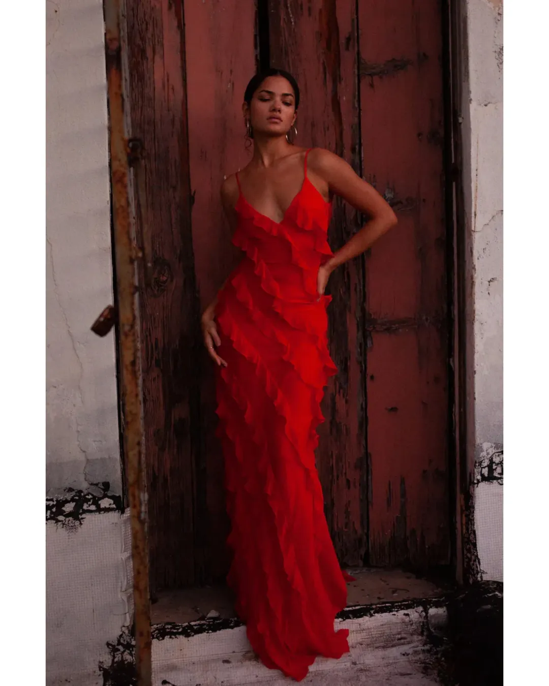 Rat & Boa Cecelia Dress Red Size AU 10 for rent on The Volte - main image