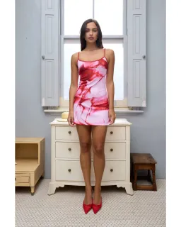 With Harper Lu Mini Slip Dress Blush Graphite Size AU 8 for rent on The Volte - image 1