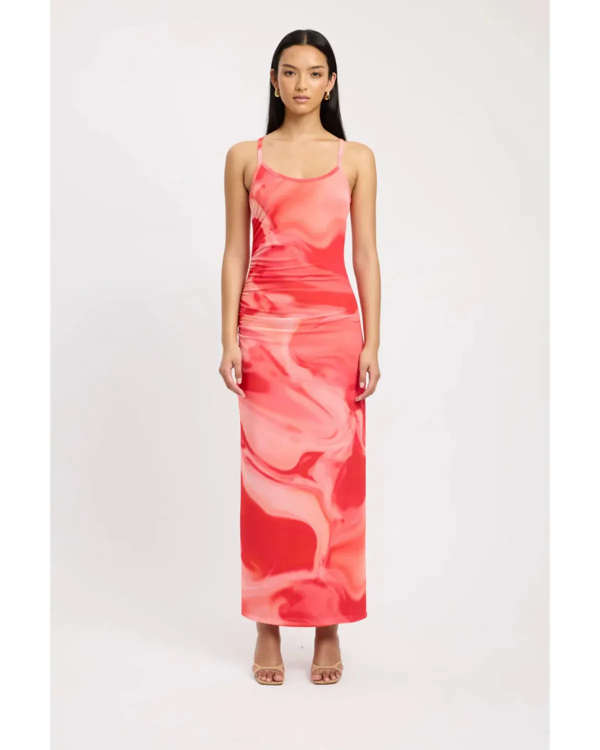 Kookai Haven Maxi Dress Strawberry Size AU 6 for rent on The Volte - main image
