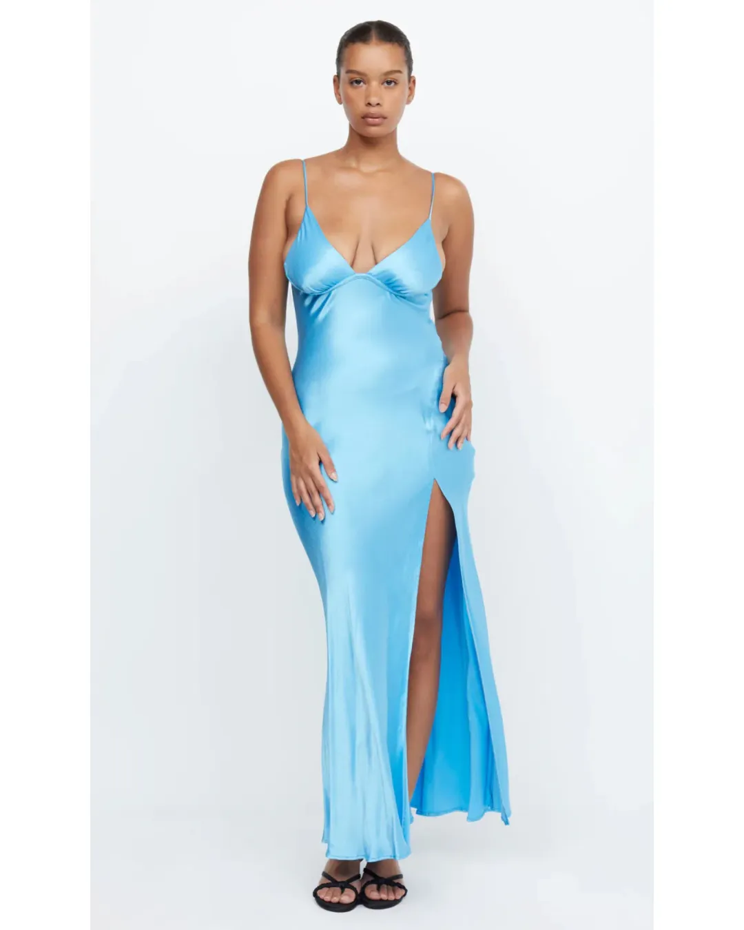 Bec & Bridge Ren Split Maxi Dress Topaz Blue Size AU 6 for rent on The Volte - main image