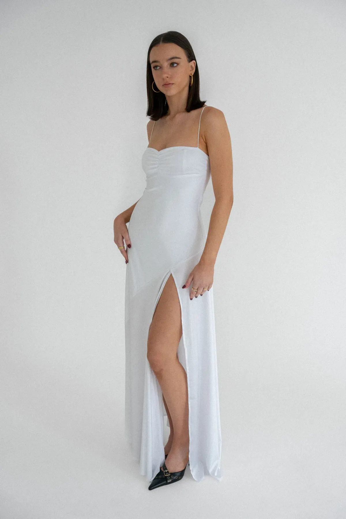 HNTR the Label Gaia Gown Blanc Size M / AU 10  for rent on The Volte - main image