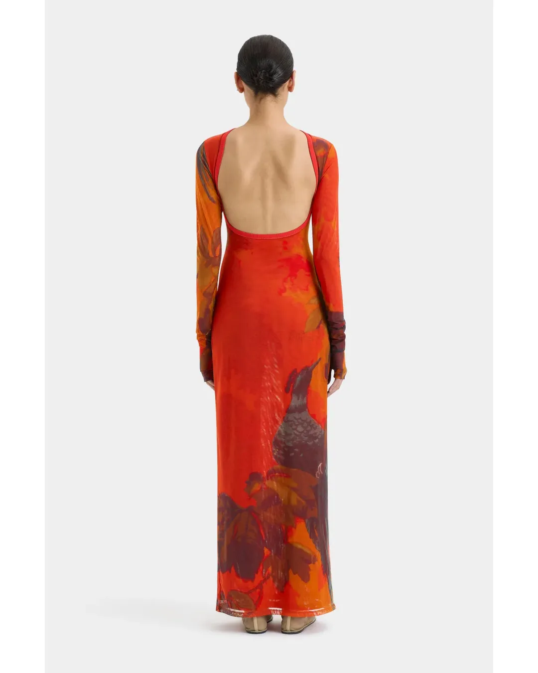Sir The Label Libertine Cut Out Midi Dress Wren Print Size 0 / AU 6 for rent on The Volte - main image