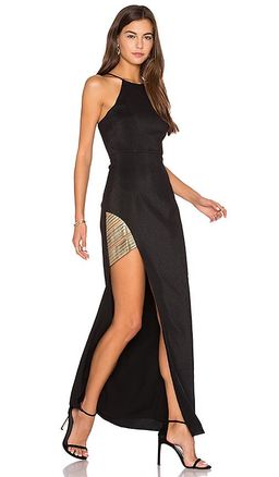 Bariano Lumier Between The Lines Halter Maxi  for rent on The Volte - image 1