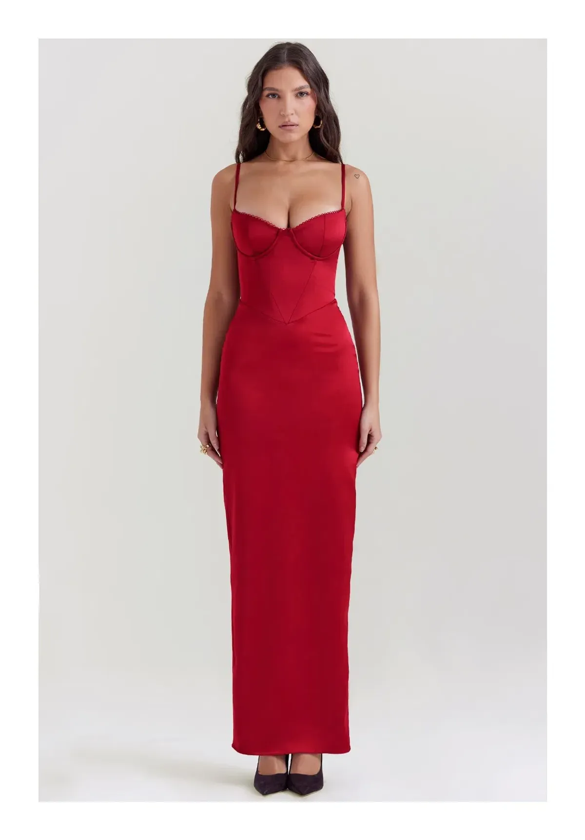 House of CB Stefania Dress Ruby Size S / AU 8 for rent on The Volte - main image