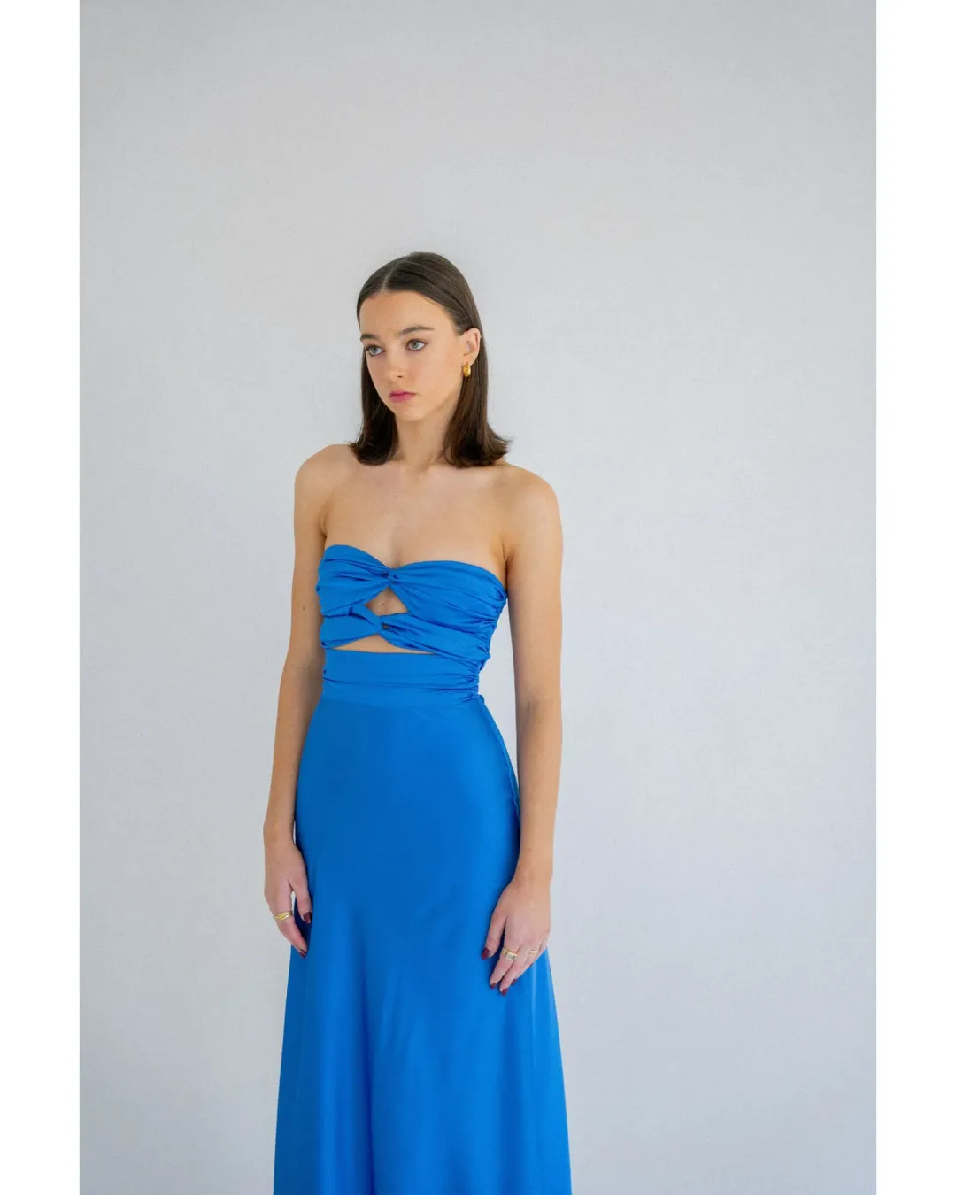 HNTR The Label Inka Gown Blue Size S / AU 8 for rent on The Volte - main image