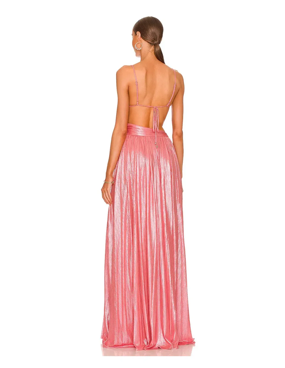 Retrofete Aglaia Dress Calypso Coral Pink Size S/ Au 6-8 for rent on The Volte - main image