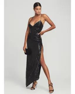 Retrofete Violet Sequined Maxi Dress in Black Size XS / AU 6 for rent on The Volte - image 2