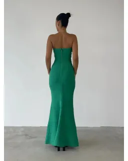 Herve Leger Sara Gown Emerald Size XXS / AU 4 for rent on The Volte - image 3