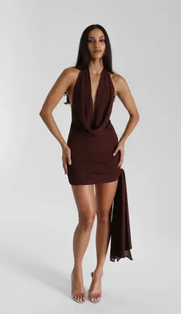 Natalie Rolt Anastasia Dress Espresso Size 1 / AU 8 for rent on The Volte - image 2