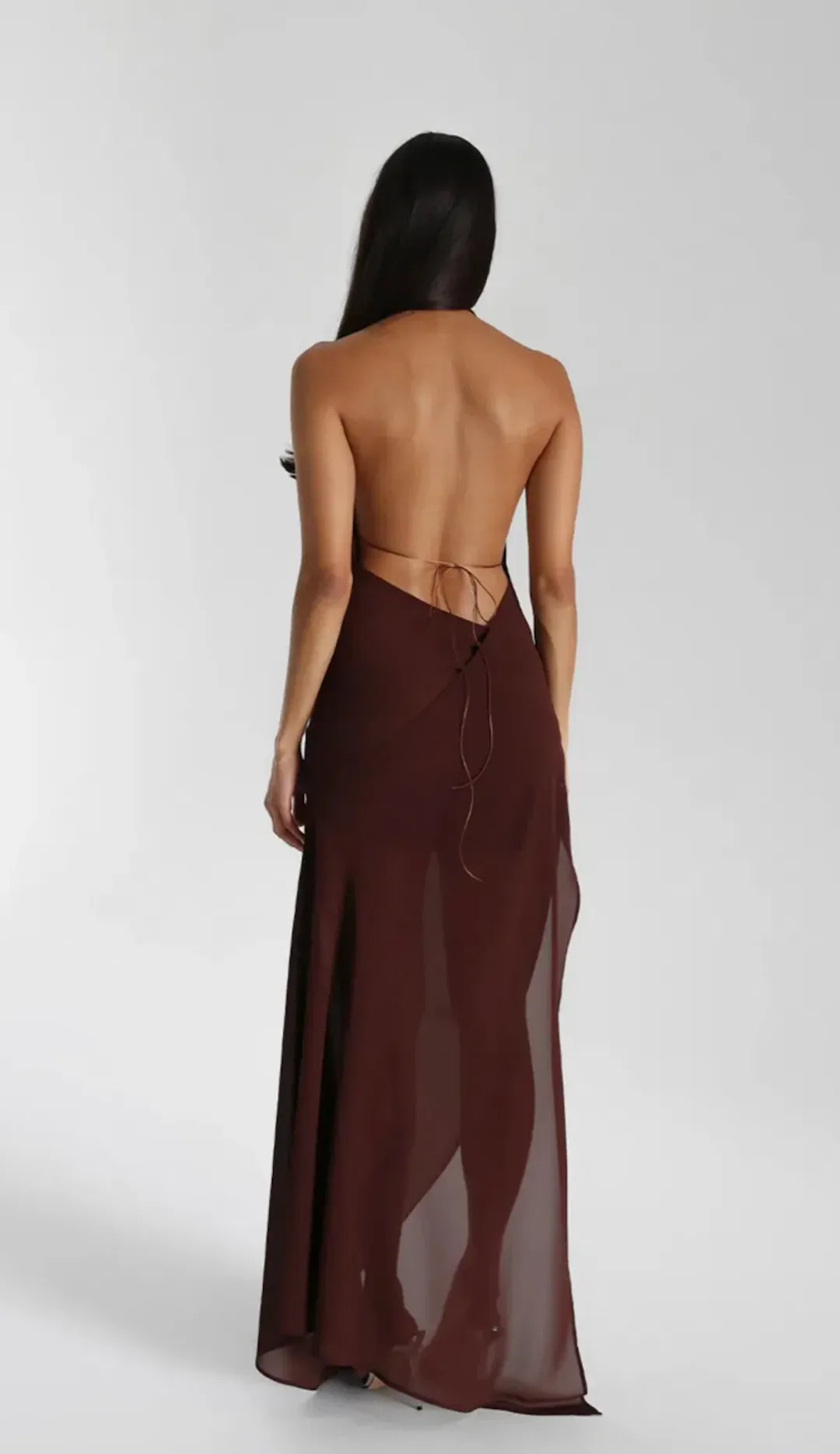 Natalie Rolt Anastasia Dress Espresso Size 1 / AU 8 for rent on The Volte - main image