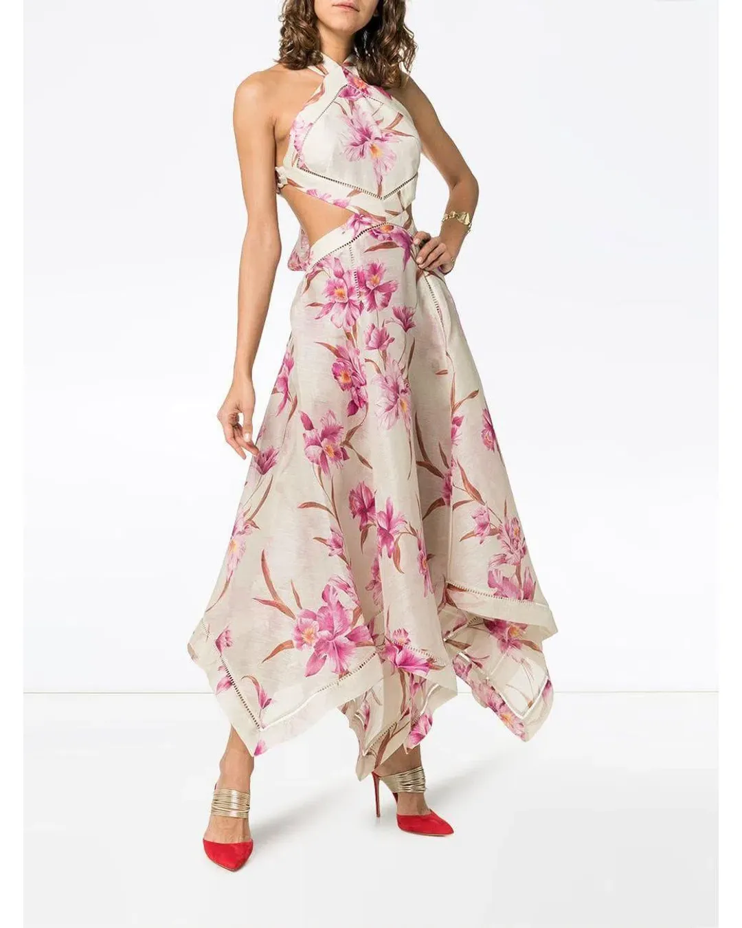 Zimmerman Corsage Halter Dress Floral Size 6 for rent on The Volte - main image