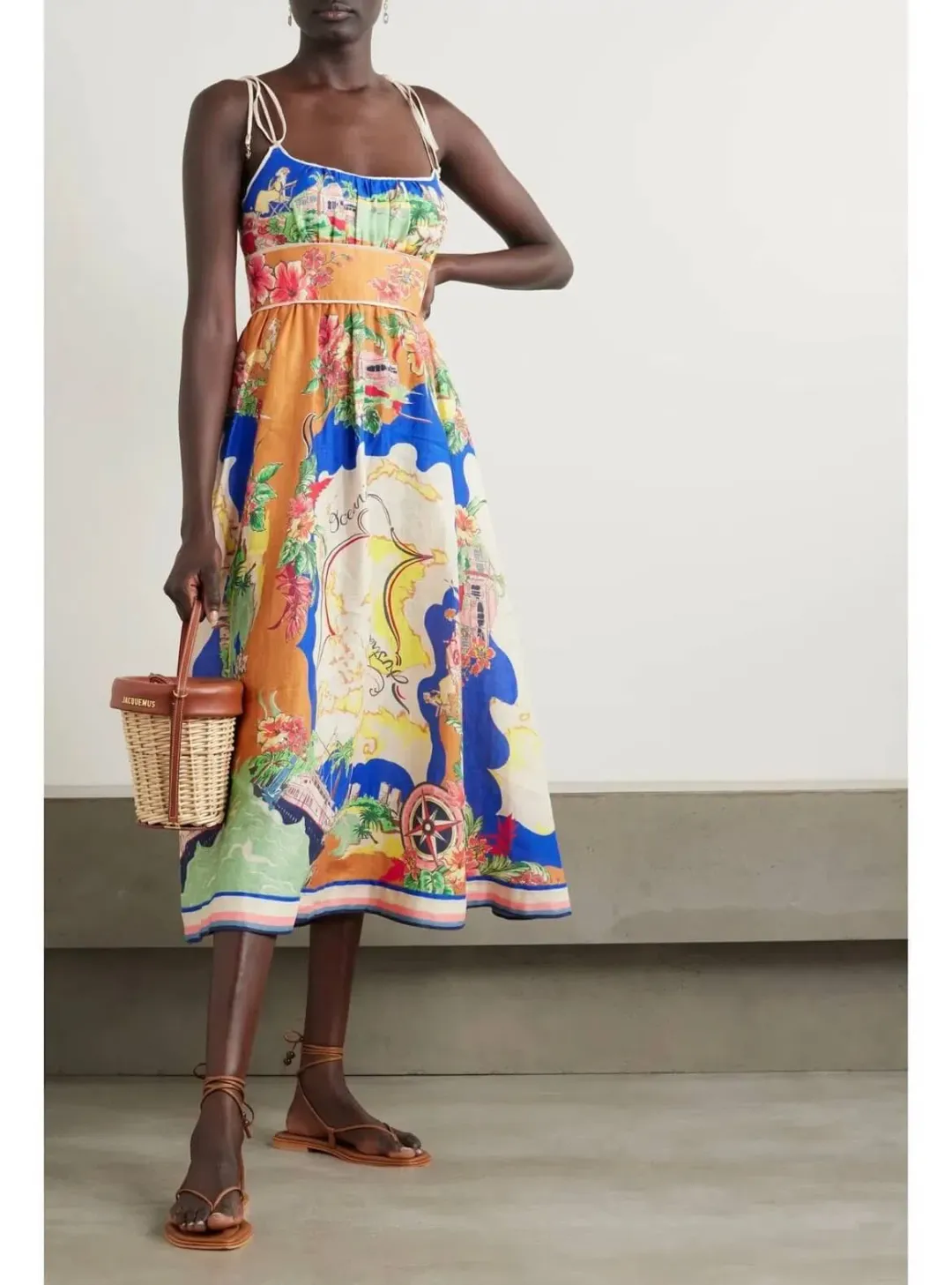 Zimmermann Alight Picnic Dress Nautical Print Size 1/Au 10  for rent on The Volte - main image