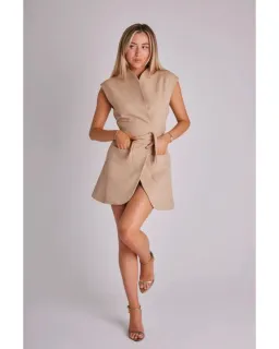 Odd Muse Ultimate Muse Sleeveless Dress Beige Size AU 12 for rent on The Volte - image 2