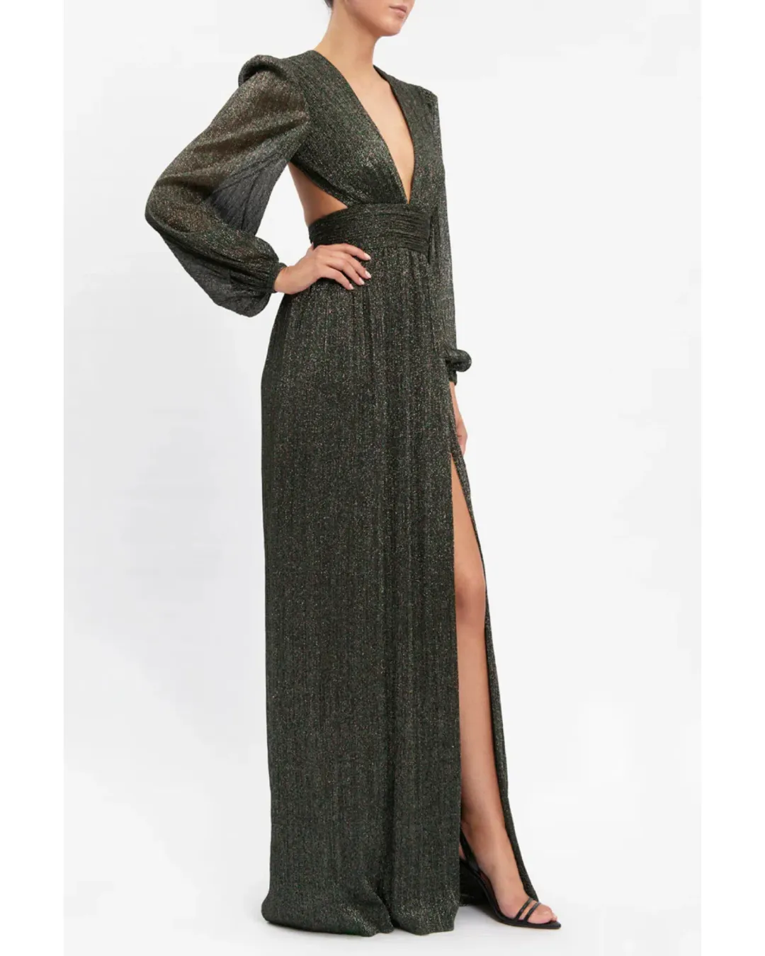 Rebecca Vallance Giverny Long Sleeve Gown in Green Size AU 12 for rent on The Volte - main image