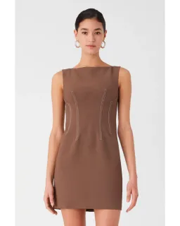 MISHA Micha Mini Dress Brown Size 12 for rent on The Volte - image 2