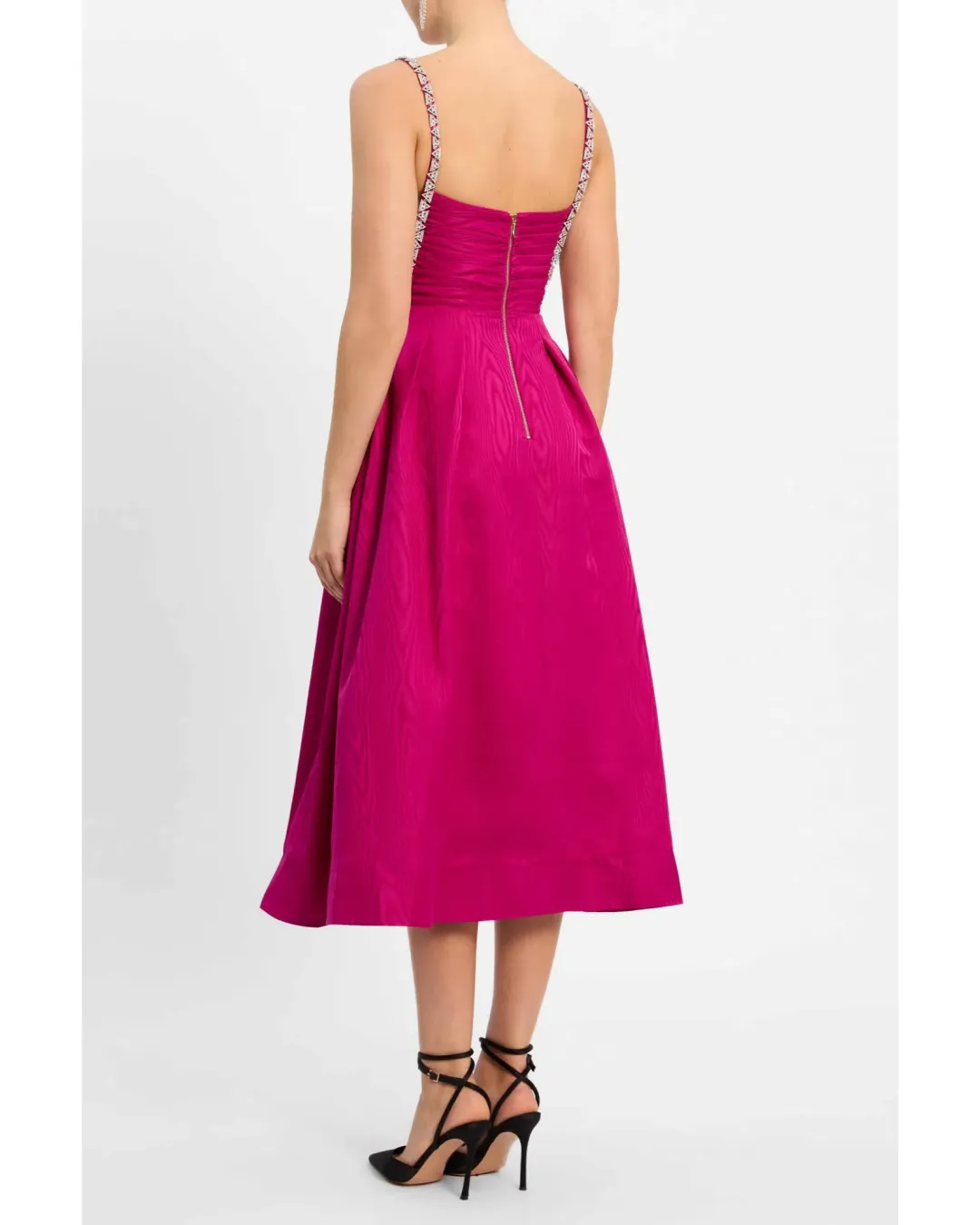Rebecca Vallance Cynthia Midi Dress Fuchsia Size AU 10 for rent on The Volte - main image