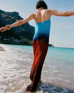 Rat & Boa Arabella Dress Blue/Burgundy Size S / AU 8 for rent on The Volte - image 3