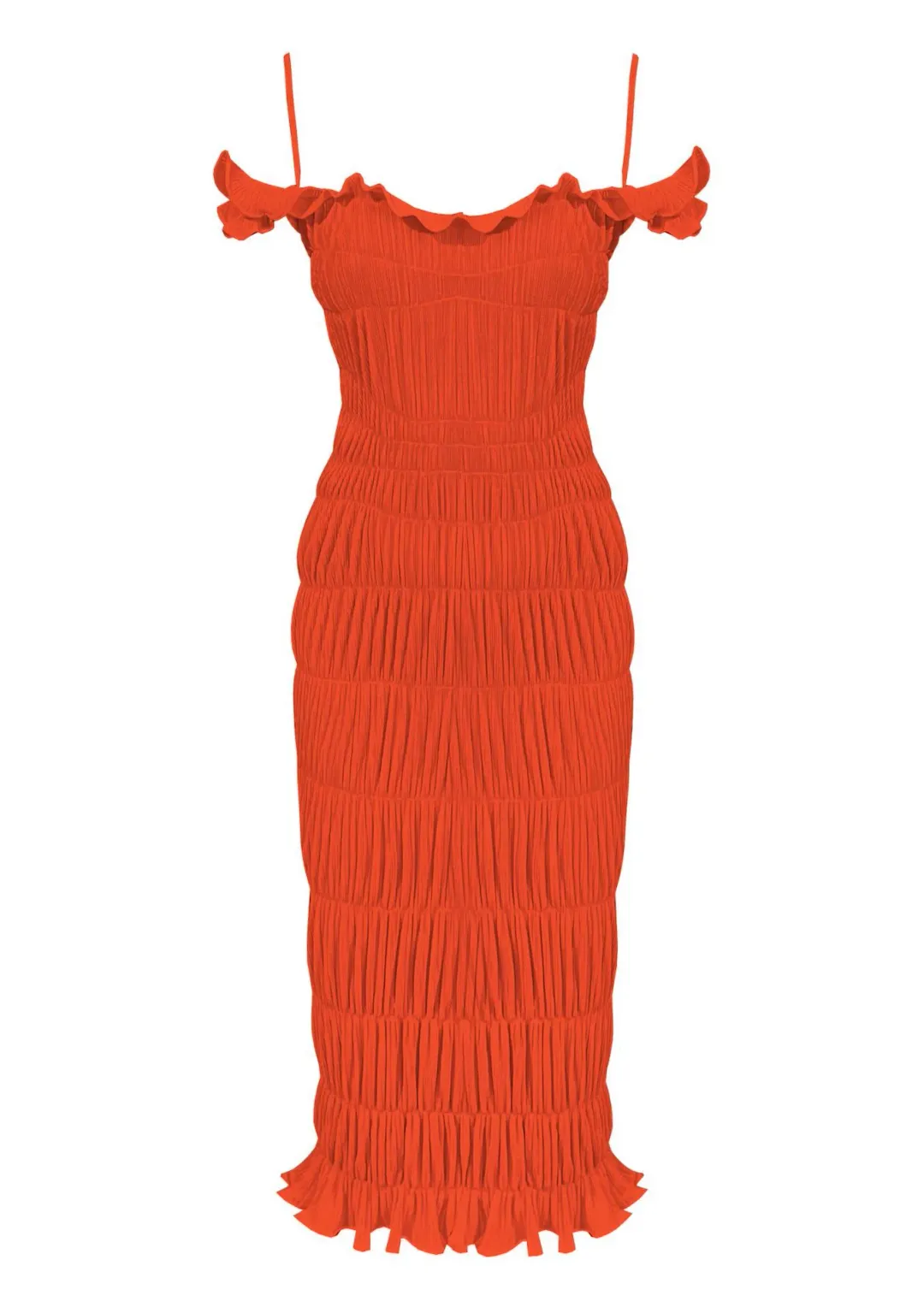 Georgia Hardinge Indra Dress in Red Orange Size 8 for rent on The Volte - main image