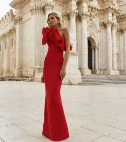 Rebecca Vallance | Chiara Gown | Red | Size 8 for rent on The Volte - image 1