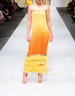 Love, Bonfire The Label Eternal Sunshine Knit Dress Yellow Multi Size 10 for rent on The Volte - image 1