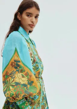 Alemais Sofie Midi Shirtdress Multi Size 14 for rent on The Volte - image 4