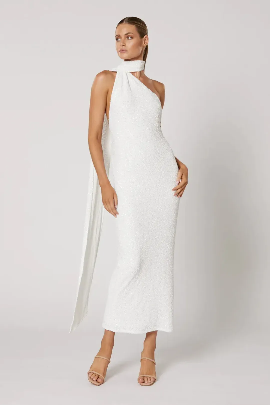 Winona Talei Scarf Dress White Size 14 for rent on The Volte - main image