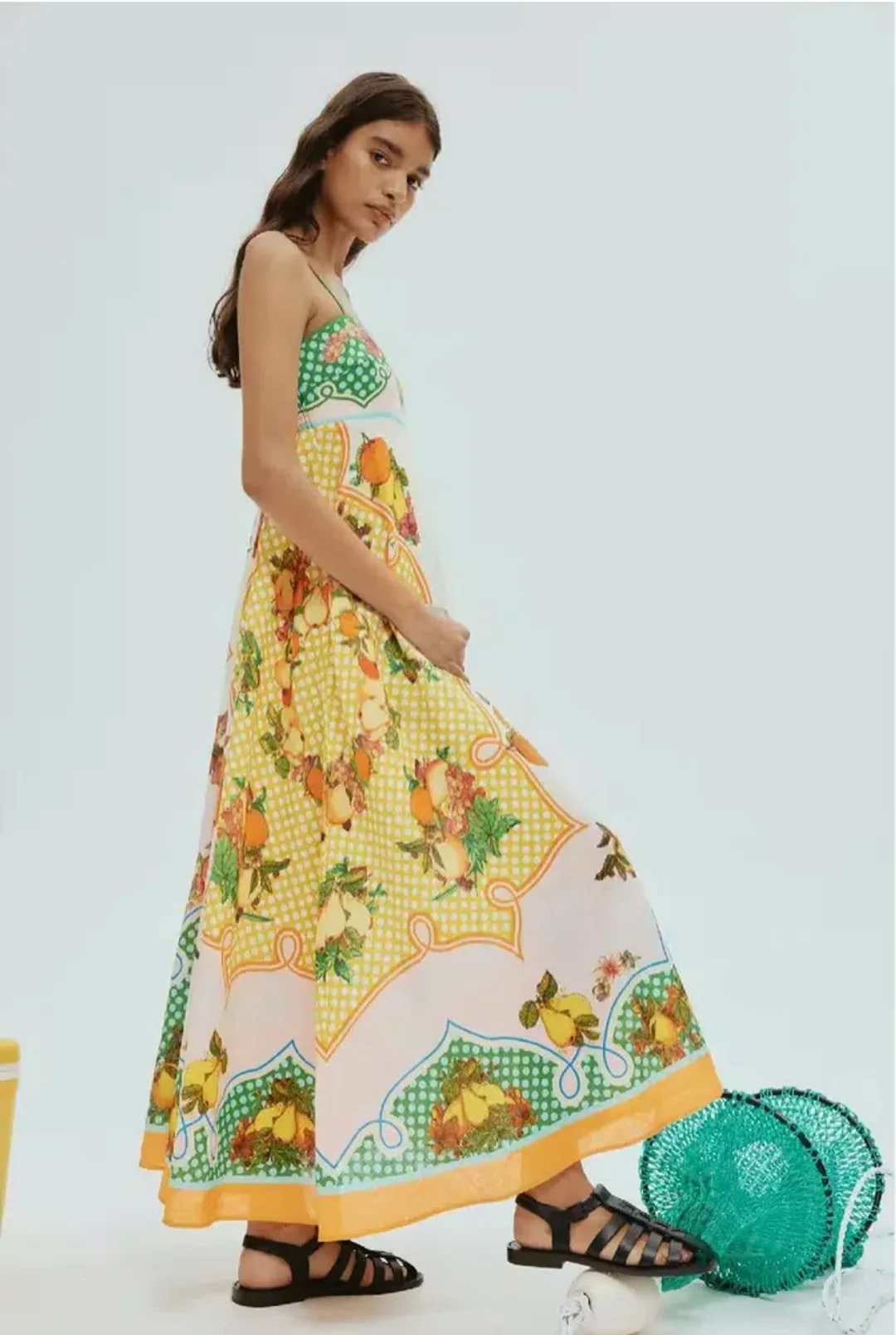 Alemais Lemonis Midi Sundress Print Size AU 8 for rent on The Volte - main image