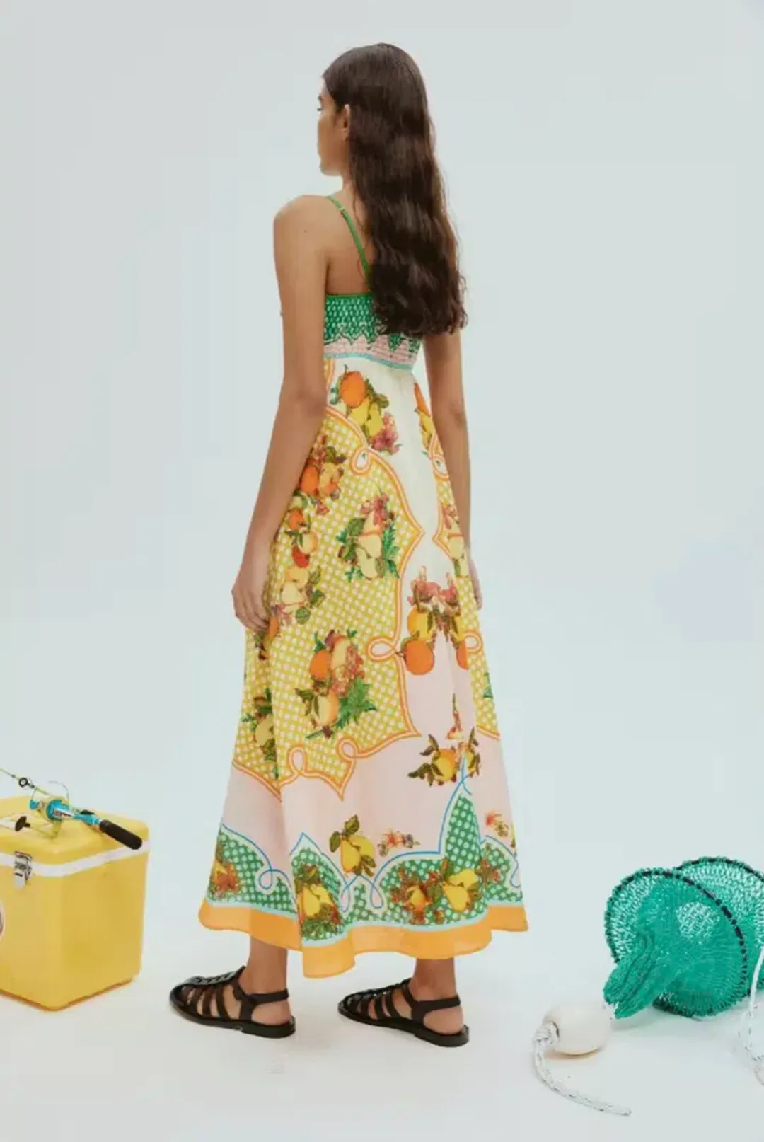 Alemais Lemonis Midi Sundress Print Size AU 8 for rent on The Volte - main image