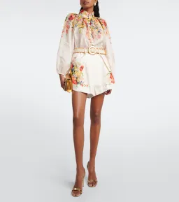 Zimmermann Alight Tuck Short Ivory Floral Size 0 / AU 8 for rent on The Volte - image 1