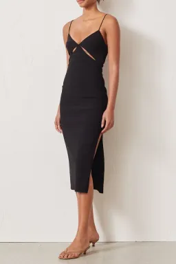 Bec & Bridge Emerald Avenue Midi Dress Black Size AU 6 for rent on The Volte - image 2